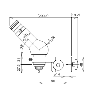 Drawing 2 of microscope MS series