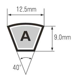 Red V-belt A type cross section