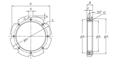 Lock Nut AN Series drawing