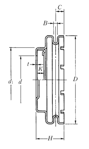 Bearing unit cover alone drawing 2