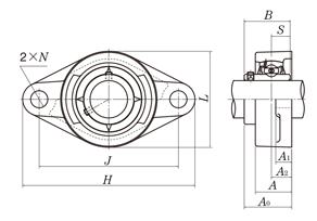 Cast iron rhombic flange unit drawing