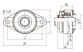 Cast iron rhombic flange unit drawing