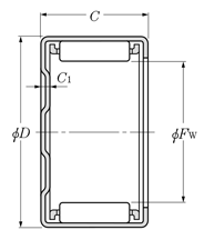 Drawing 3 of shell type needle roller bearing