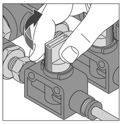 Opening Shutoff Valve, Hand Valve, Straight A