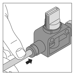 Attachment and detachment method 1 for Tube for Shutoff Valve, Hand Valve, Straight A