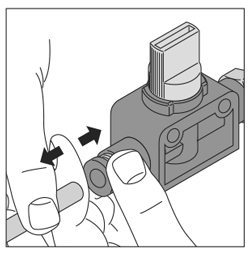 Attachment and detachment method 2 for Tube for Shutoff Valve, Hand Valve, Straight A