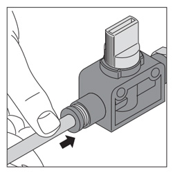 Attachment and detachment method 1 for Cap lever for Shutoff Valve, Hand Valve, Straight B