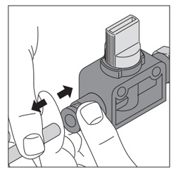 Attachment and detachment method 2 for Cap lever for Shutoff Valve, Hand Valve, Straight B