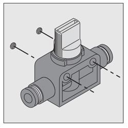 Attachment and detachment method 4 for Cap lever for Shutoff Valve, Hand Valve, Straight B