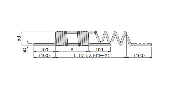 Nylon Coiling Tube dimensional drawing