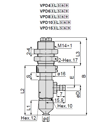 Vacuum Pad, Soft Type, VPD, Barb Fitting Type 