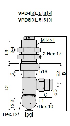 Vacuum Pad, Soft Type, VPD, One Touch Fitting Type 