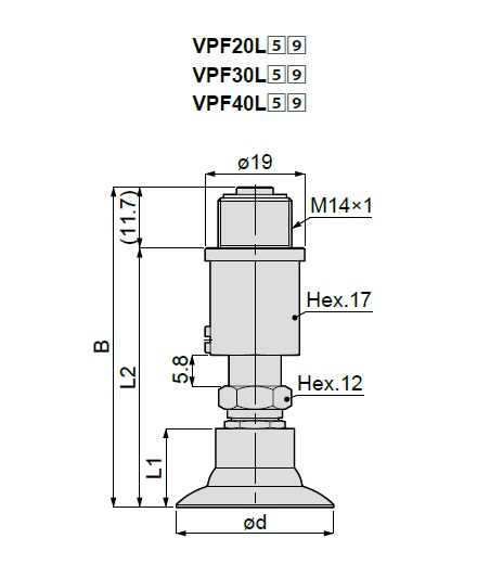 Vacuum Pad Soft Type VPF 