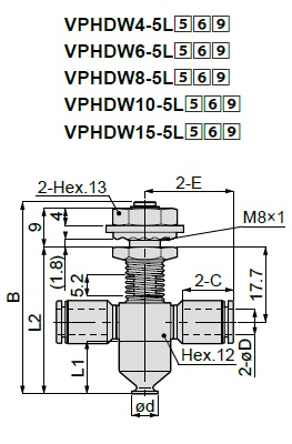 Vacuum Pad, Soft Type, VPHDW, One Touch Fitting Type 