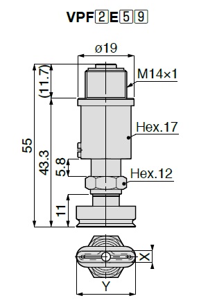 Vacuum Pad Oval Type VPF 