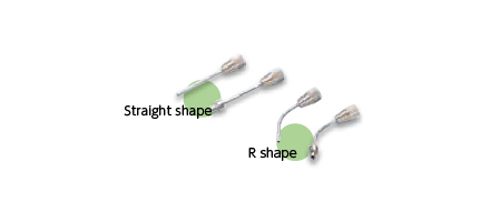 2 types of pad holder shape are available. Straight shapes have been added to the existing R shape to match uses. Choose from 2 types.