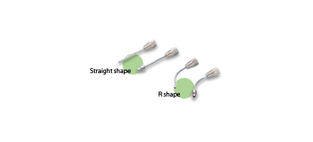 2 types of pad holder shape are available. Straight shapes have been added to the existing R shape to match uses. Choose from 2 types.