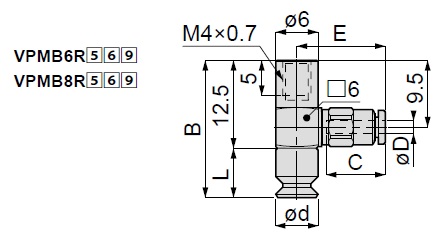 Vacuum Pad Standard Small Type VPMB One Touch Fitting Type 