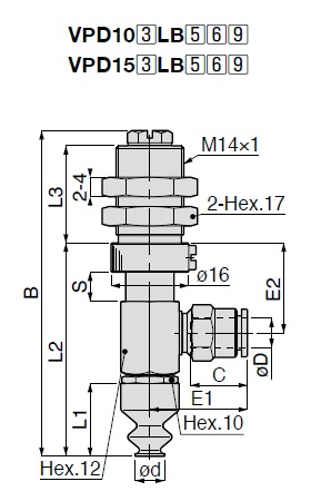 Vacuum Pad - Soft Bellows Type - VPD - One-Touch Fitting Type 