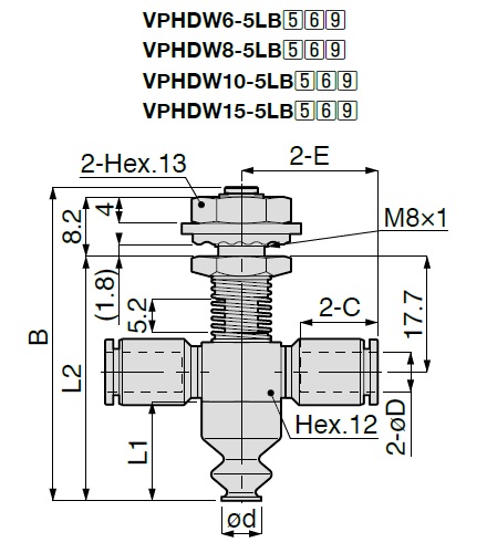 Vacuum Pad Soft Bellows Type VPHDW One Touch Fitting Type 