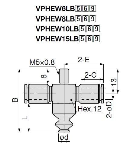 Vacuum Pad, Soft Bellows Type, VPHEW, One Touch Fitting Type 