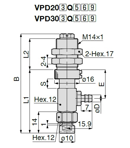 Vacuum Pad Suction Mark Prevention Type VPD Barb Fitting Type 