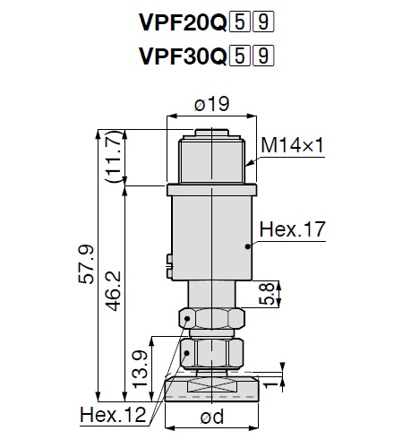 Vacuum Pad Suction Mark Prevention Type VPF 