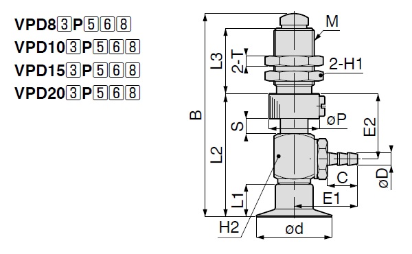 Vacuum Pad Thin Type VPD Barb Fitting Type 