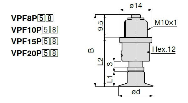 Vacuum Pad Thin Type VPF 