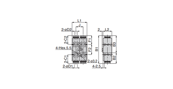 Connectors, male and female set, straight: related images