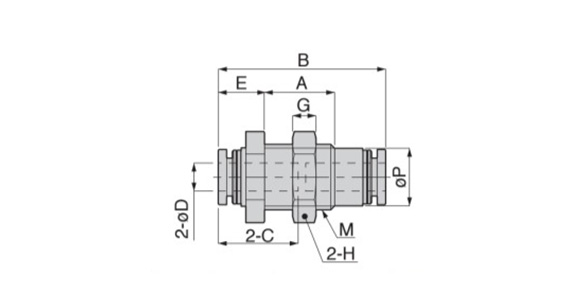 PP Type Tube Fitting - Bulkhead Union P: related image