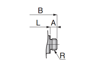 Metric thread type outline drawing