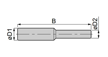 Dimensional drawing of Unequal Union Stem