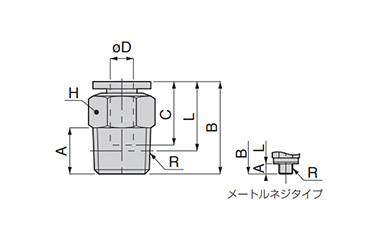 Dimensional drawing of Mini Type PC