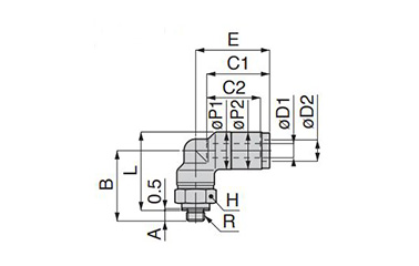 Spatter-resistant Tube Fitting Brass - Elbow (without cover): related image