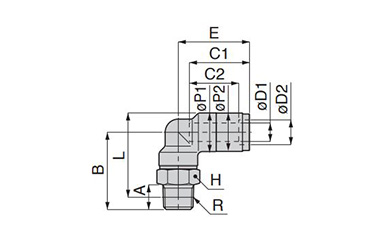 Spatter-resistant Tube Fitting Brass - Elbow (without cover): related image