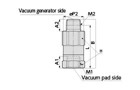 Fall prevention valve dimensional diagrams (for tapered screws for pipes)