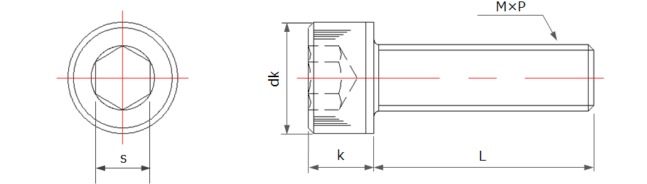 Hex socket head cap screw (fully-threaded / partially threaded) [1 to 500 pcs., 7 types of materials, 21 types of surface treatment]: Related images