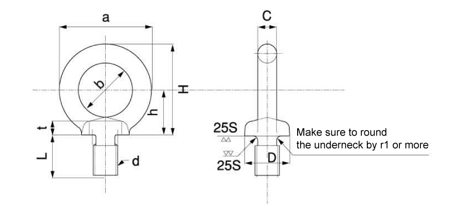 Eye Bolt, Long Shank, Whitworth 