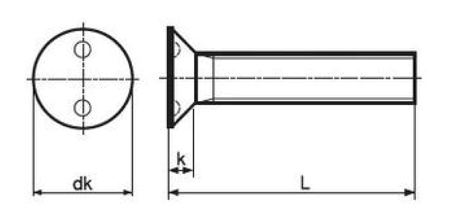 TRF/Tamper-Proof Screw, Stainless Steel, Two-Hole, Small Plate Screw 