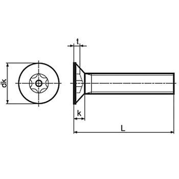 TRF/Tamper-Proof Screw, Stainless Steel Pin, Small Plate Hexagonal Hole Screw (UNC) 