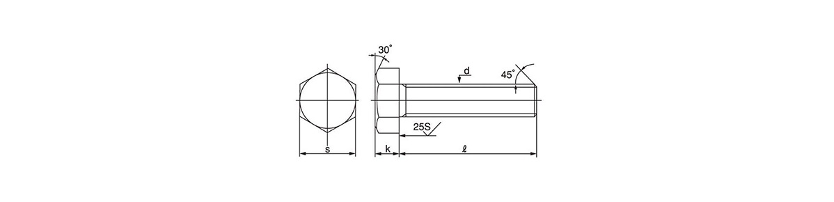 Iron Hex Bolt (Full Threaded Screw) (JIS) 