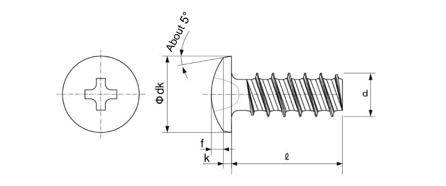 Small Phillips Head DELTA PT Binding Screw 