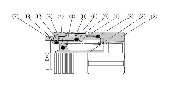 Socket structural drawing