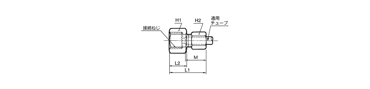 Female Connector DHF outline drawing 