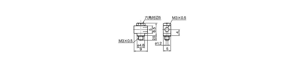 Universal Elbow M-3UL outline drawing 