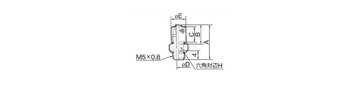 Hose Nipple M-5H-4, -6 outline drawing 