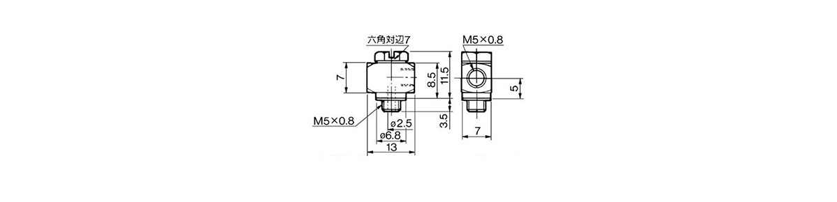 Universal Elbow M-5UL outline drawing 