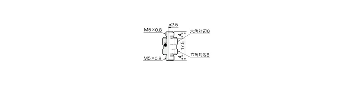 Universal Nipple M-5UN outline drawing 