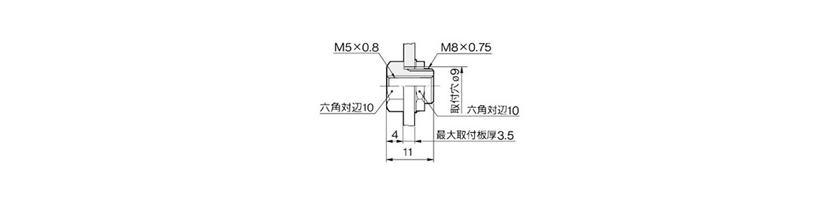 Bulkhead Union M-5E outline drawing 